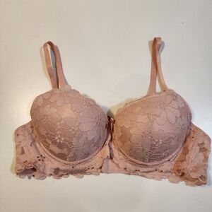 MARILYN MOONROE Lace Push-Up Bra in Dusty Rose Sz 34B